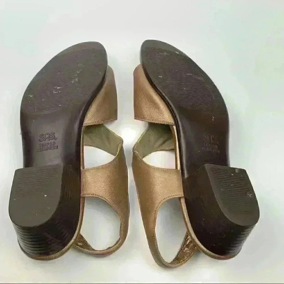 SAS sandals size 8.5 bronze leather stick strap walking comfort orthopedic - Picture 7 of 12